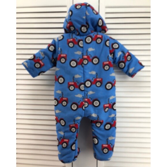 Lily & jack 6-9 M red and blue tractor puffer snowsuit - Picture 6 of 7